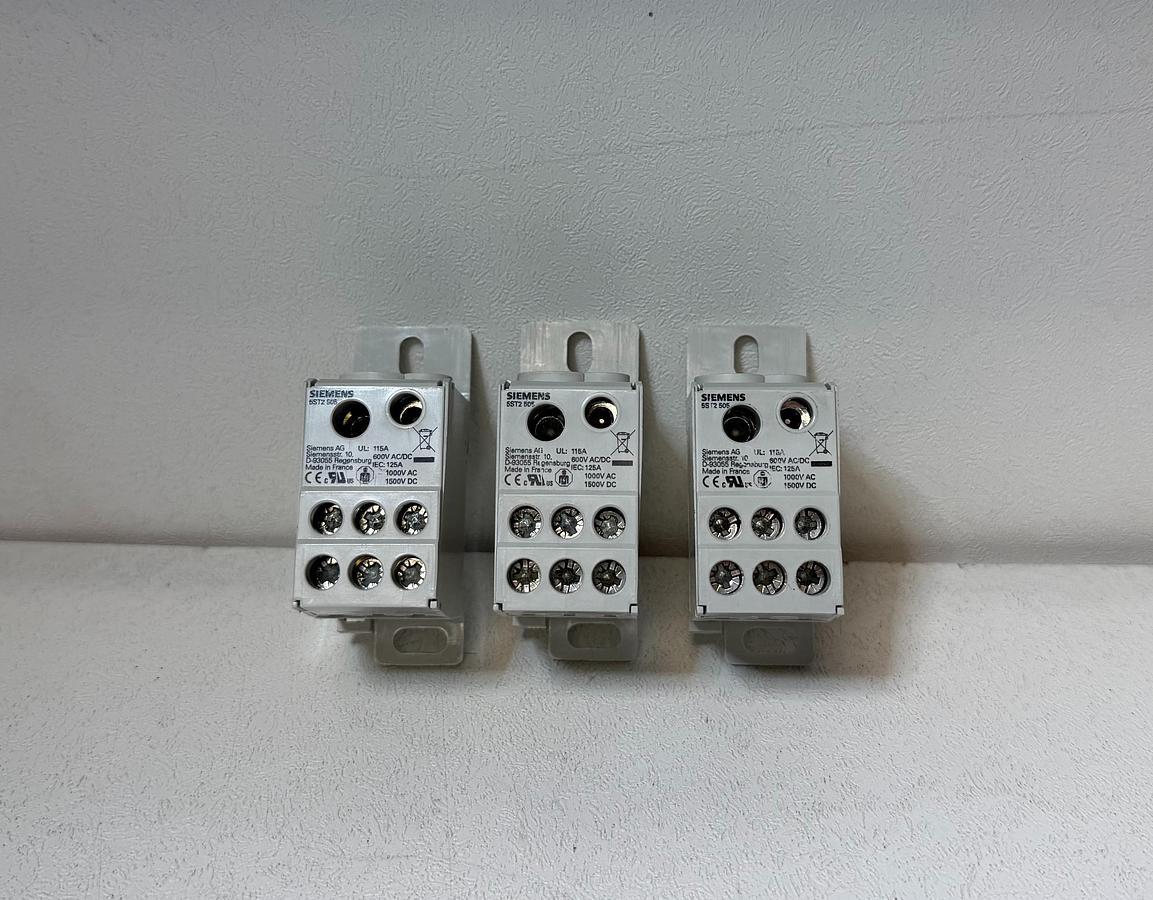 Used (Lot of 3) Siemens 5ST2505 Distribution Block GHGC-15