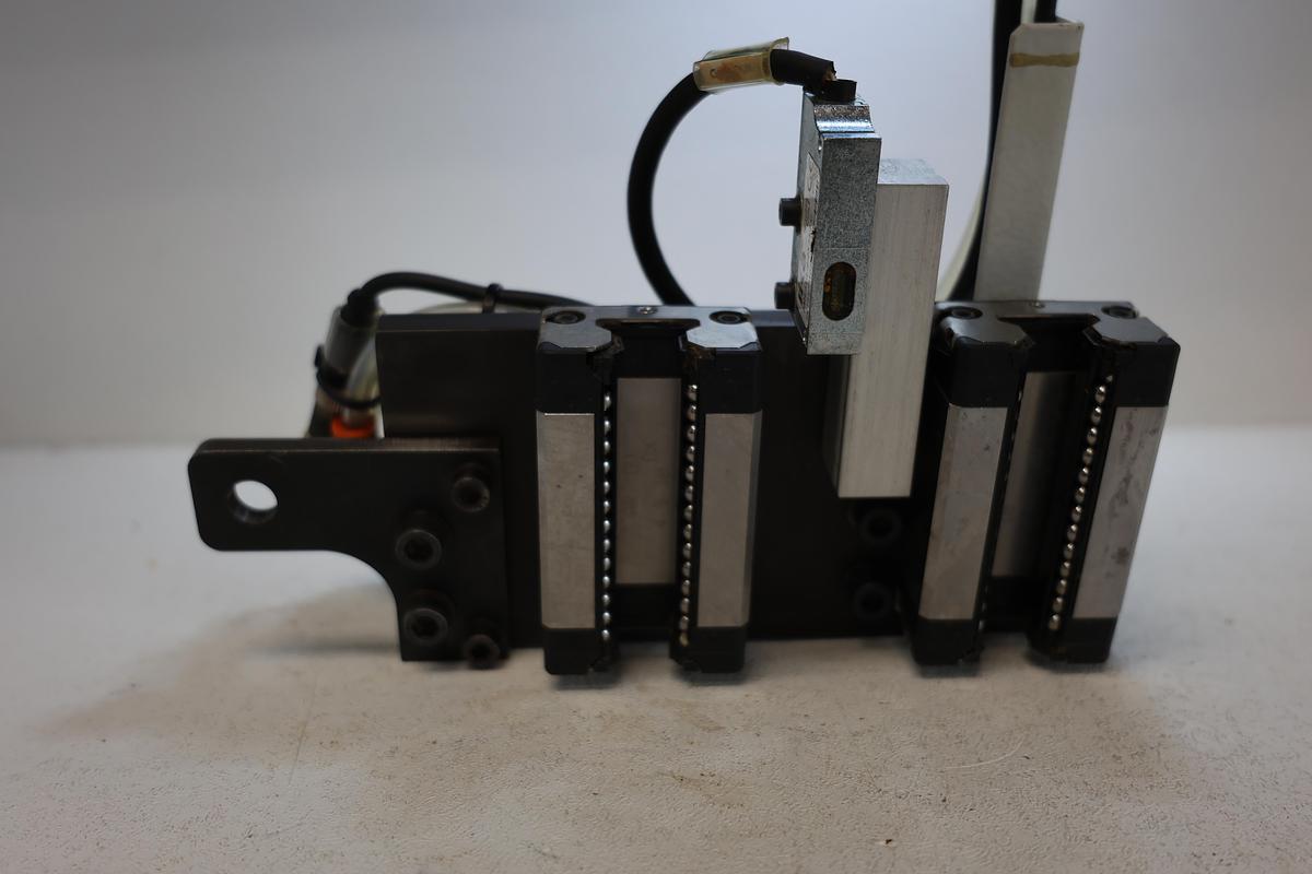 Used Lika SME51 Linear Encoder Read Head + 40mm Compact Air Cylinder + Linear Rail Block – Working Pull GHA-186