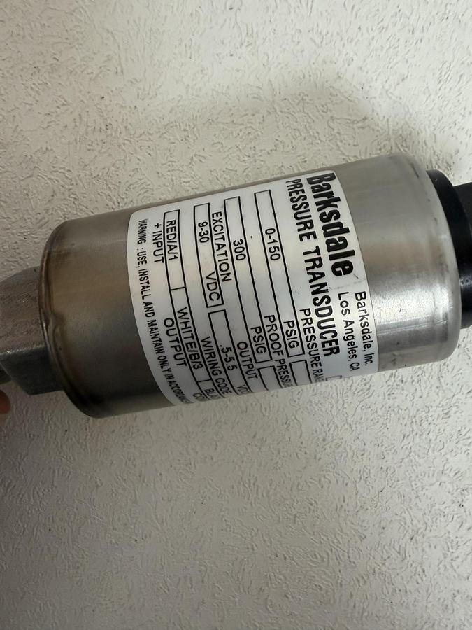 Used Barksdale Pressure Transducer 423H4-05