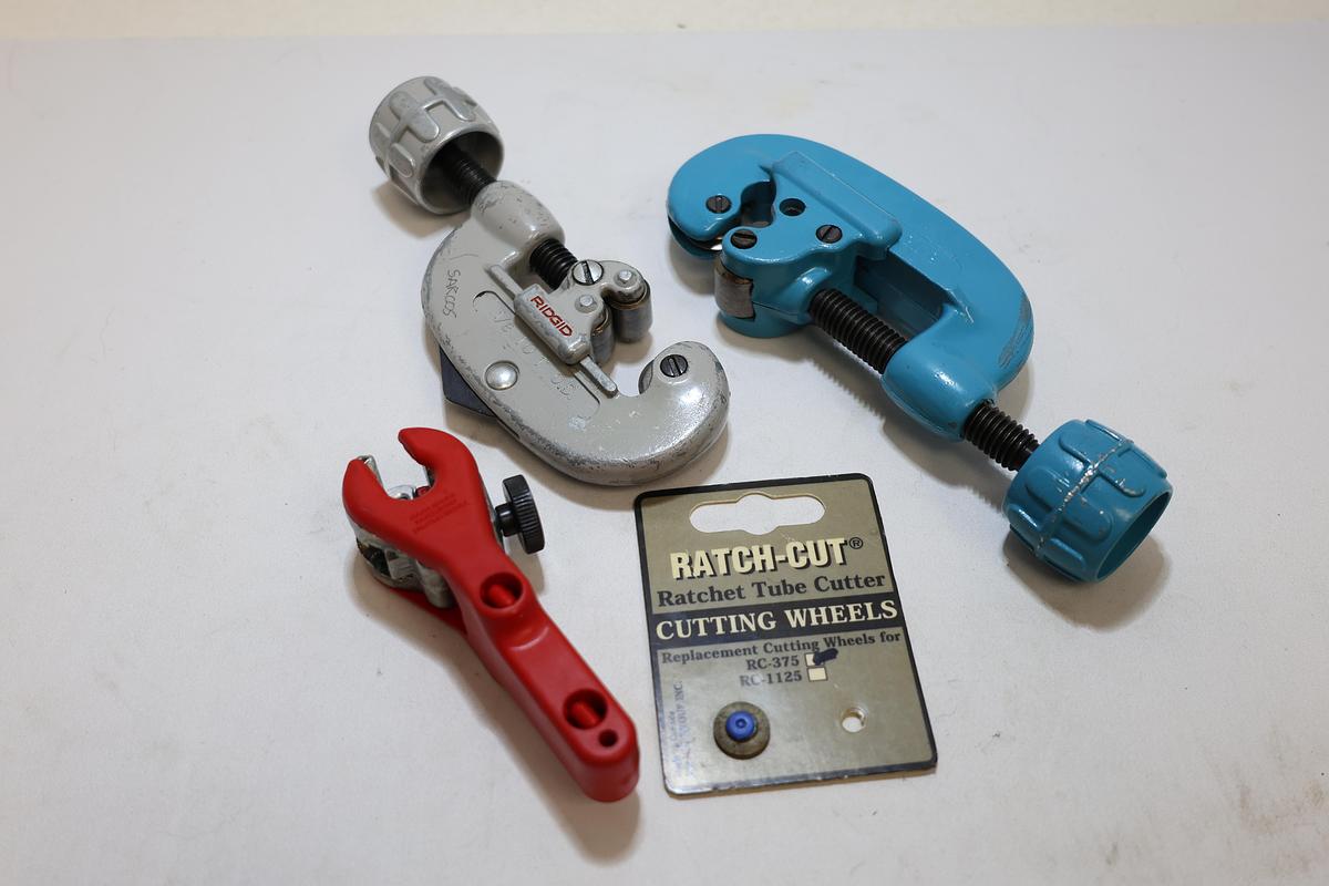 Used Lot of 3 Tube Cutters RIDGID No. 10 Swagelok & Batch-Cut RC-375 Used