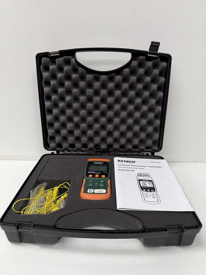 Used Extech SDL200 4-Channel Temperature Meter – Data Logging Thermometer with SD Card Slot TESTED GHC-40