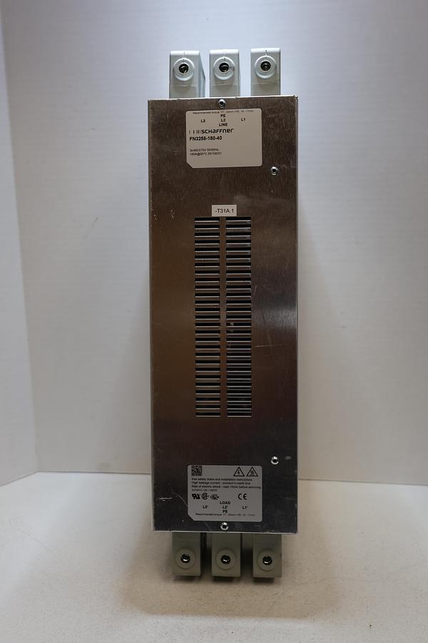 Used Schaffner FN3258-180-40 180A 3-Phase EMI/RFI Line Filter 480V Used