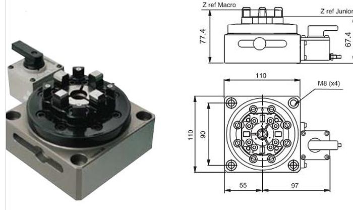 Used  System 3R OEM 3R-460.46 Pneumatic Table Chuck MacroCombi GH108