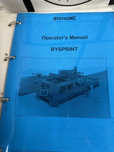 Used ByStronic BySprint 2512 Operating Manual Wasatch Laser