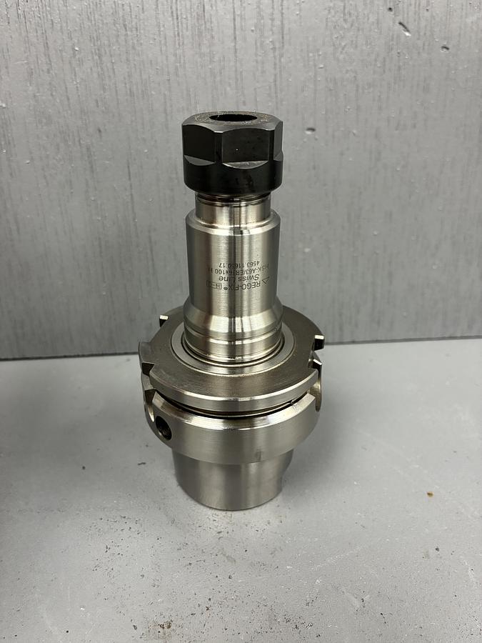 Used REGO-FIX HSK-A63/ER16X100 H COLLET CHUCK TOOL HOLDER HSK63A GHC-6