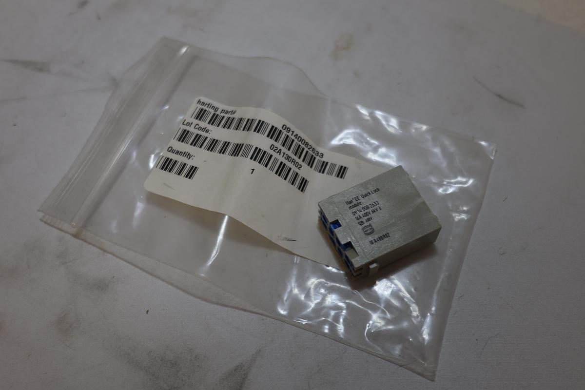Harting 09 14 008 2633 Han EE Quick-Lock Male Module 8-Pole 16A 400V New