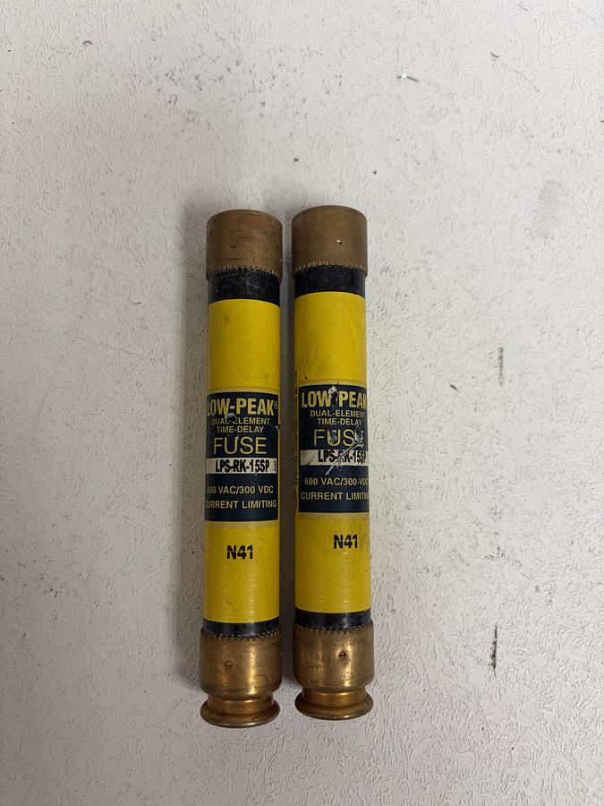 Used  Low-Peak dual-element, time-delay fuse