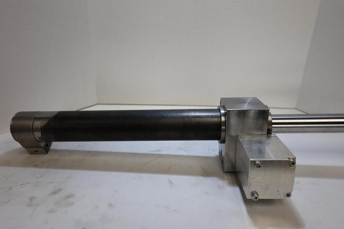 Used Lot of 2 Uniteam 1-1/8" Bore Linear Hydraulic/Pneumatic Cylinders Used