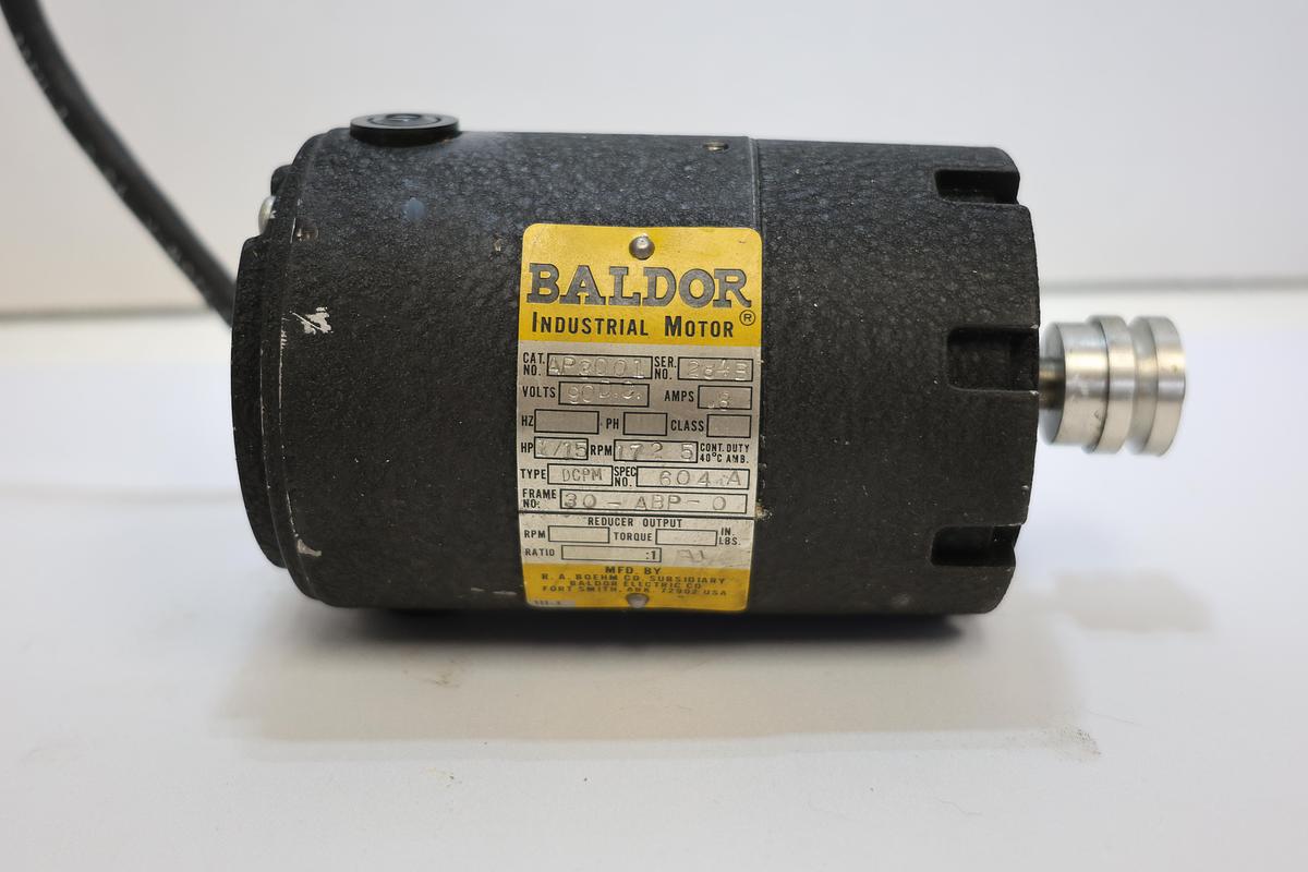 Used Baldor AP3001 Direct Current Motor 90VDC 1/15 HP 1725 RPM Industrial DC Motor