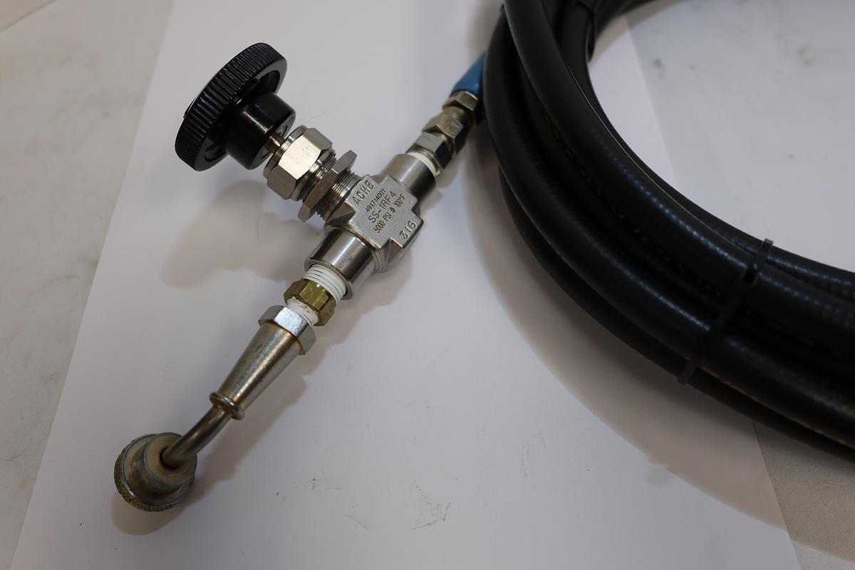 Used ACE SS-RF4 Stainless Needle Valve Parker 3000 PSI Hose Assembly 15FT
