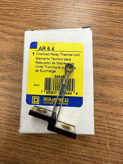 SQUARE D AR 6.4 OVERLOAD RELAY THERMAL UNIT GHA-153