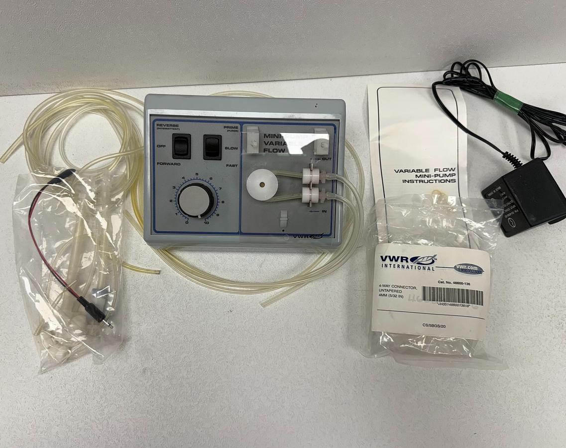 Used VWR Mini-Pump Variable Flow with Adapter and Tubings GHC-25