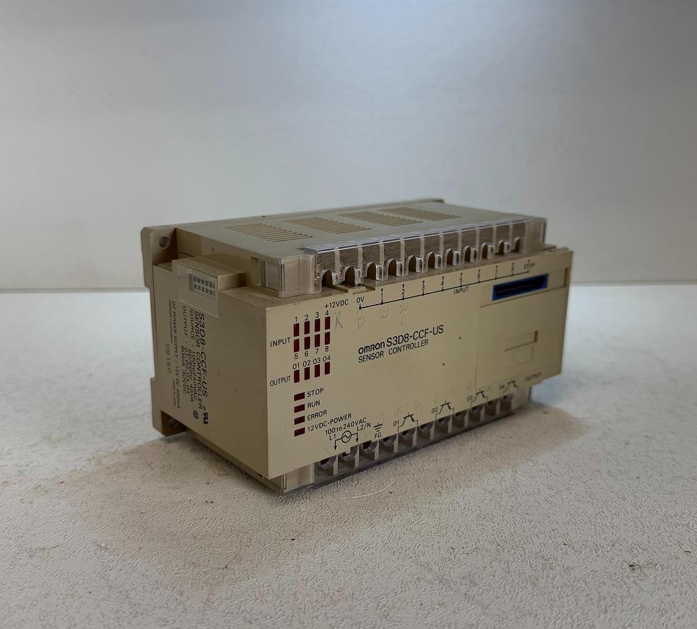Used Omron S3D8-CCF-US Sensor Controller 100–240VAC 50/60Hz 45VA GHA-185