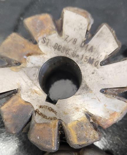 Used Lot of 6 - Assorted Sizes Used Concave Milling Cutters 3"-3-1/4" Diam - GHB-49