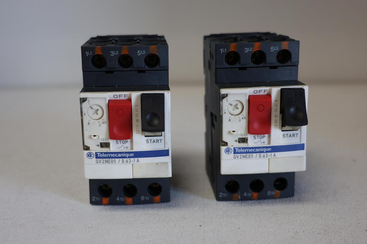 Used Telemecanique GV2ME05 Motor Circuit Breaker 0.63–1A (Schneider Electric) GHC-16