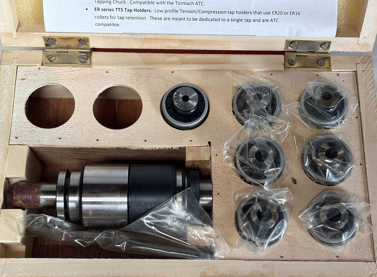 Used Tormach TTS Tapping Head and Collets C#1 GHC-26