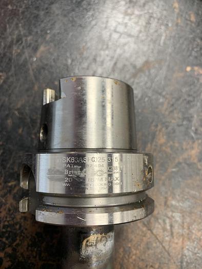 Used Briney HSK63ASFC-025-315 Shrink Fit Tool Holder GHA-gs34