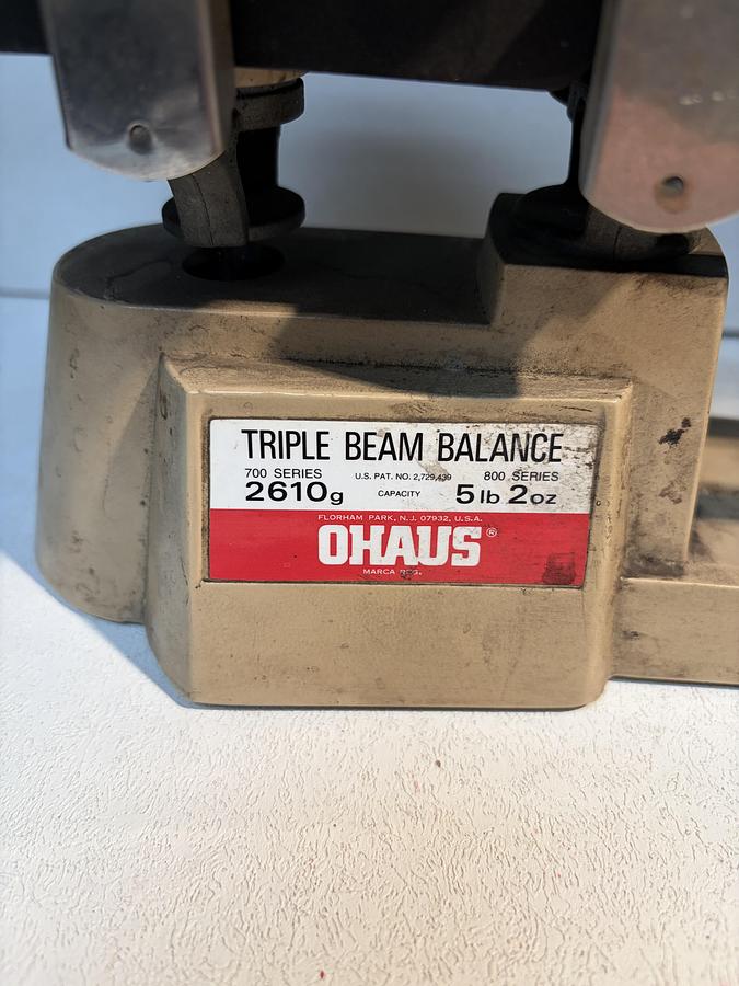 Used Ohaus Triple Beam Balance Scale 700 2610g 800 5lb 2oz Series  GHC-53