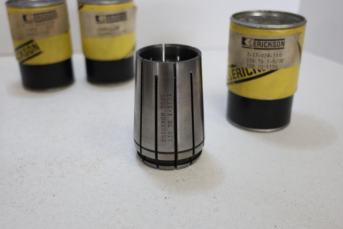Used Lot of 4 Erickson TG150 Collets 1-1/16" to 1-5/32" Precision CNC Toolholding