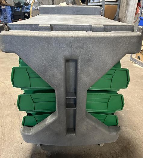 Used AKRO-MILS Bin Utility Cart - 11" X 5-1/2" X 5" Green Bins - GHC-11
