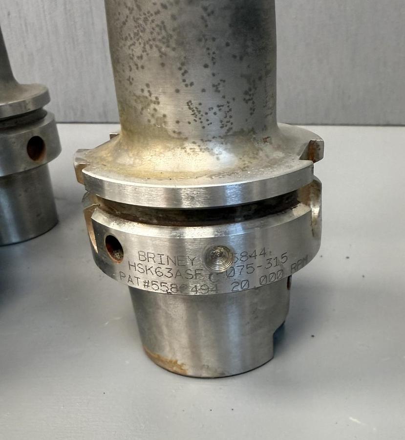 Used Briney HSK63ASFC-075-315 Shrink Fit Tool Holder GHA-49