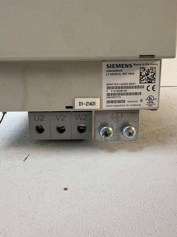 Used Siemens 6SN1123-1AA00-0EA1 Simodrive Power Module – Tested Ver. B GHC-51