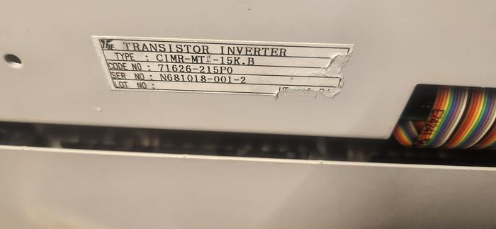 Used Yaskawa CIMR-MTI-15K.B Varispeed 626MTII B Series - GHB-77