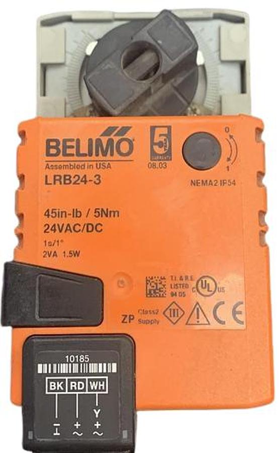 Used Belimo B224+LRB24-3 Actuator with 2-Way Valve