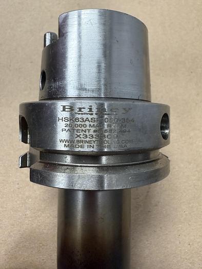 Used BRINEY HSK63ASF-050-354 SHRINK FIT TOOL HOLDER GHA-GS30,31