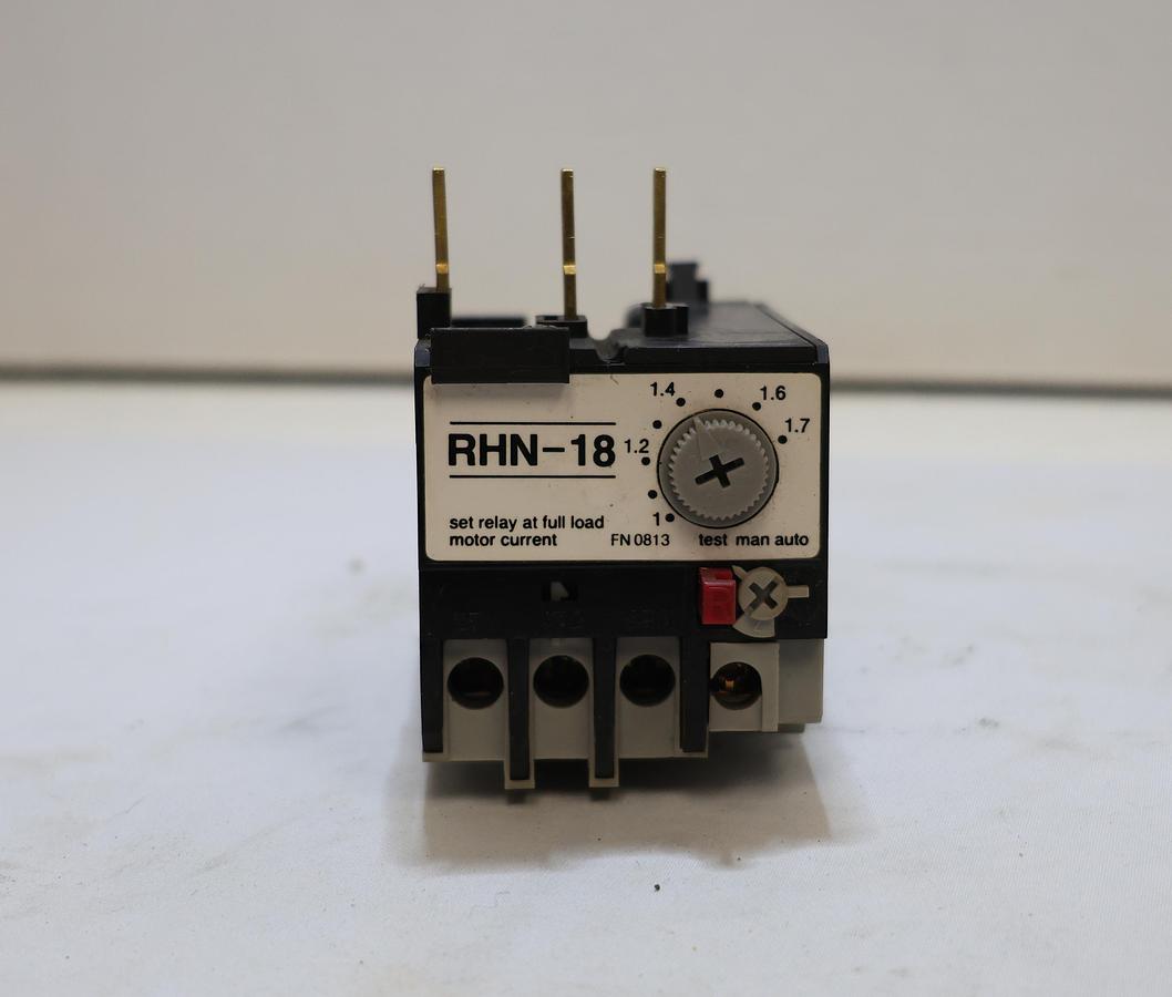 Used TAIAN RHN-18-2.5 Solid State Overload Relay – 1.2–5 AMP – 3 Pole