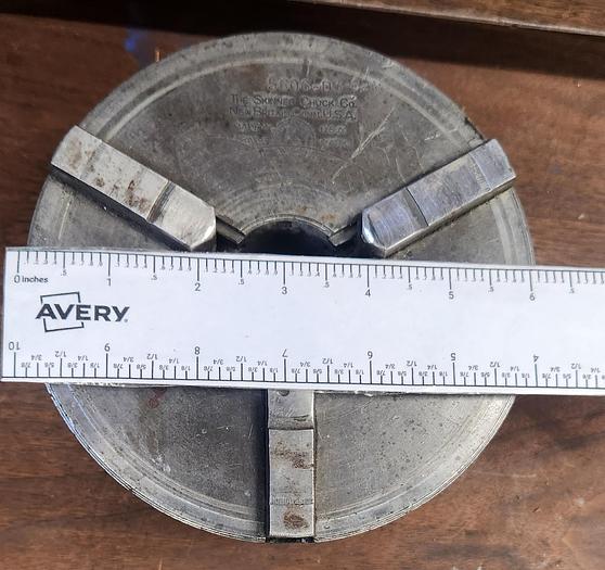 Used Used Skinner 6" 3 Jaw Lathe Chuck 5606-D3-62A - GHA-76