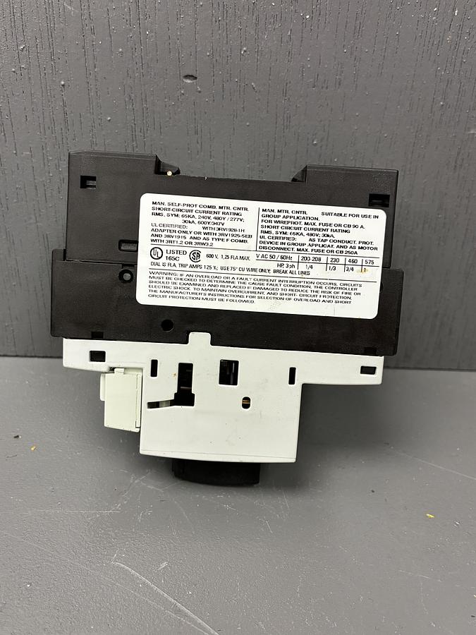 Used Siemens 3RV1021-0KA10 Motor Protection Circuit Breaker – 4–6.3A | 3RV10 Series GHA-140