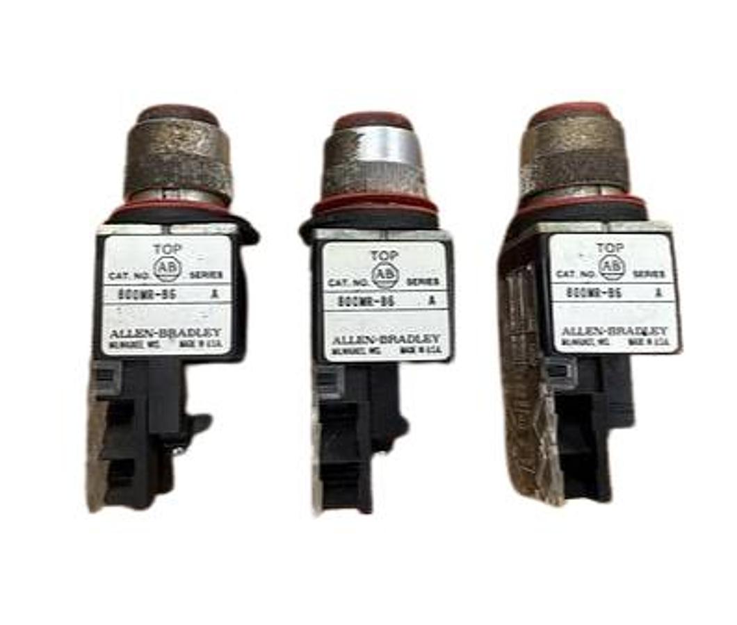 Used ALLEN BRADLEY 800MR-B6 SERIES A PUSH BUTTON *LOT OF 3* 