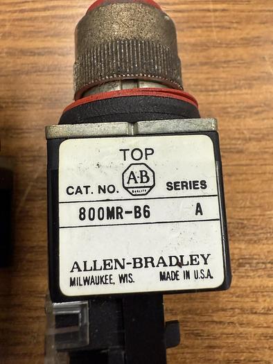 Used ALLEN BRADLEY 800MR-B6 SERIES A PUSH BUTTON *LOT OF 3* GHA-156