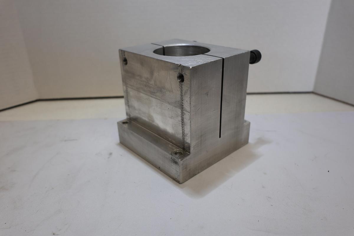 Used 2" Aluminum Split Clamp Block Shaft Mount Fixture Holder 4" Wide Used