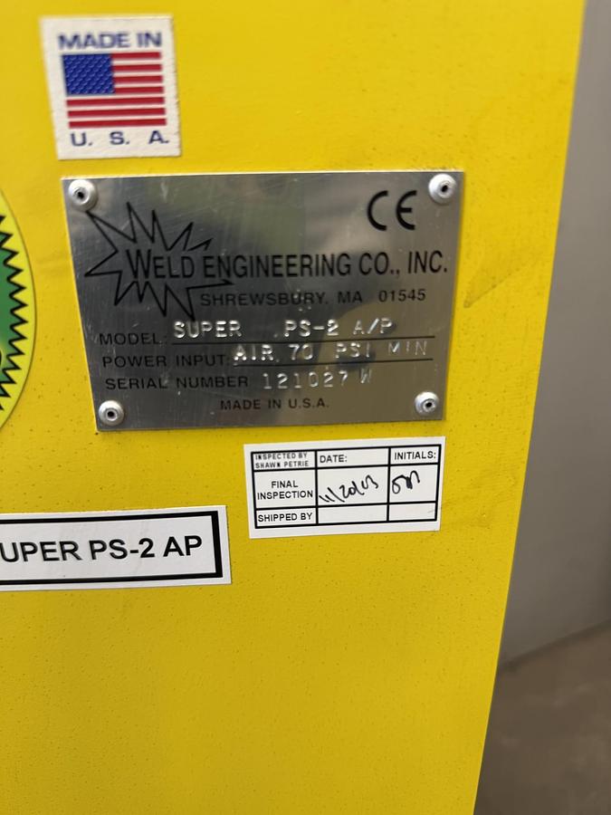 Used Weld Engineering Portable Flux Recovery PS-2 A/P