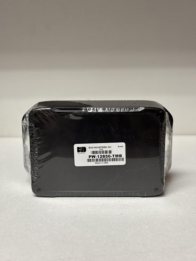Used Bud Industries PW-12850-TMB Black Enclosure Box GHA-47
