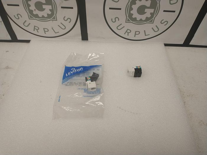 Leviton Conductor Phone Jack Tooless keystone. 41106-RW6 White NEW Lot-of-15 GH509
