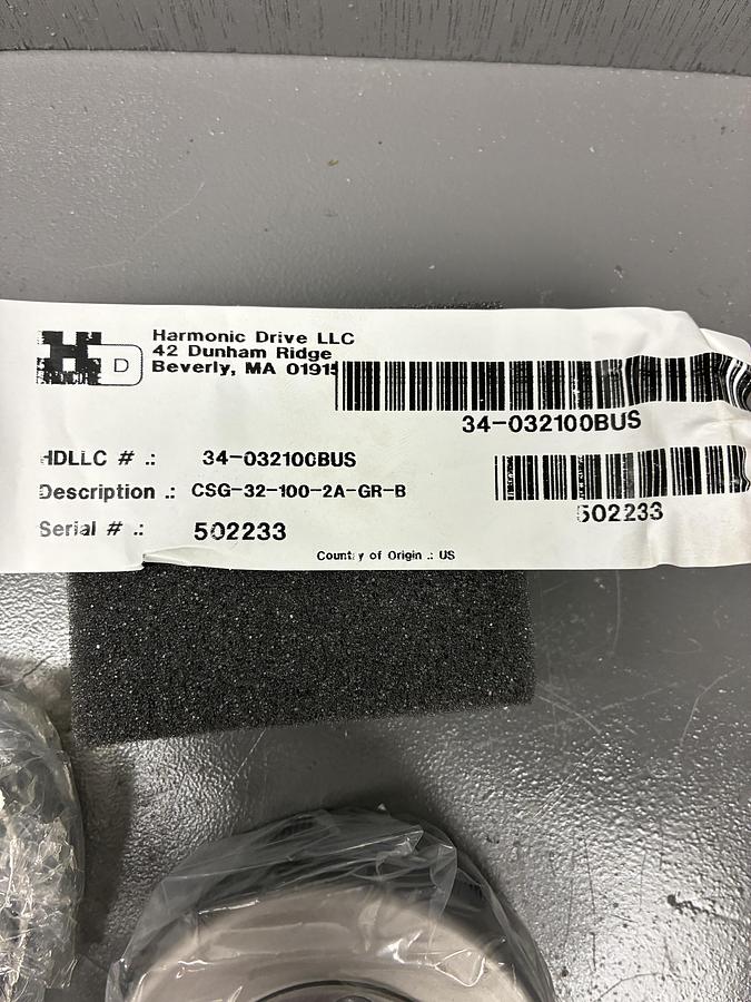 Used Harmonic Drive CSG-32-100-2A-GR-B Gear Component Set GHC-42
