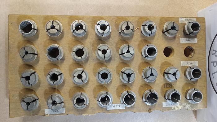 Used Lot of 30 S&M TF25 Collets GH503