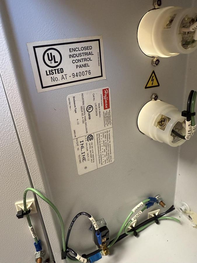 Used HOFFMAN ENCLOSED INDUSTRIAL CONTROL PANEL LHC353020 12X14X8 GHB-PS