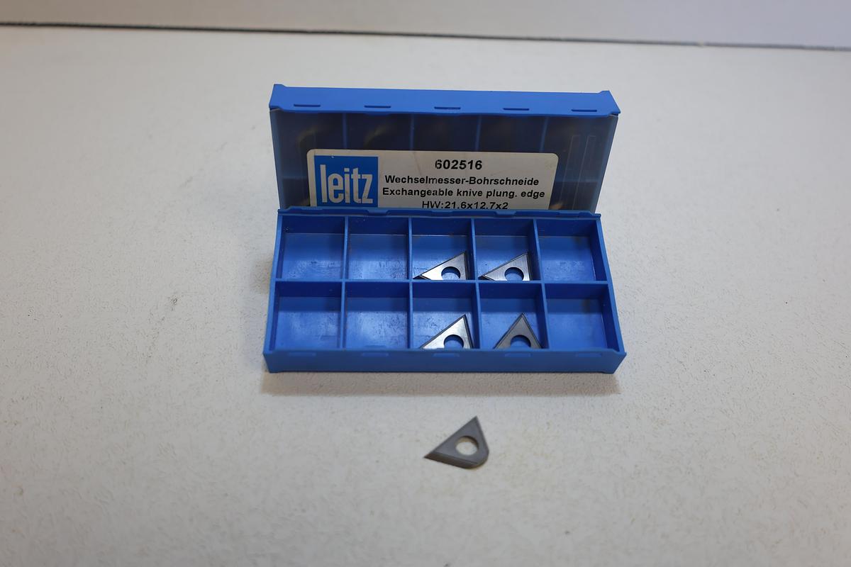 Leitz 602516 Wechselmesser-Bohrschneide Exchangeable Knives HW 21.6x12.7x2 15pcs NEW