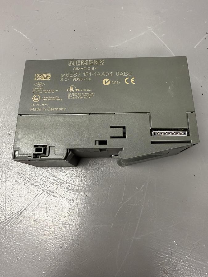 Used Siemens 6ES7 151-1AA04-0AB0 SIMATIC ET 200S IM 151‑1 Interface Module GHC-37