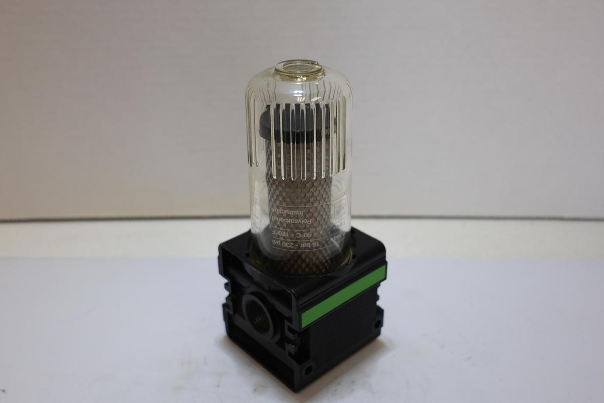 Used Bosch Rexroth 0821303531 Pneumatic Air Filter Assembly – 230 PSI, 1 Micron – Used