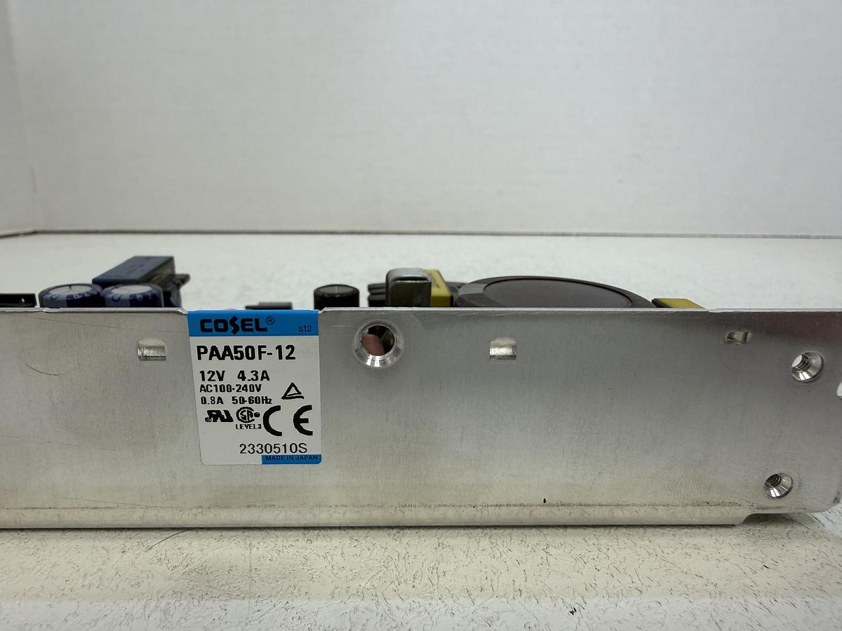 Used COSEL PAA50F-12-N AC/DC Power Supply 12V 4.3A 50W Enclosed Industrial PSU w/Cover