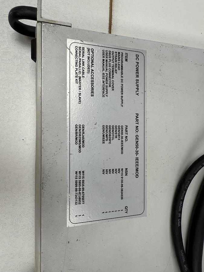 Used Lambda GEN30-50 IEEE/MOD Programmable DC Power Supply – 30V GHC-49