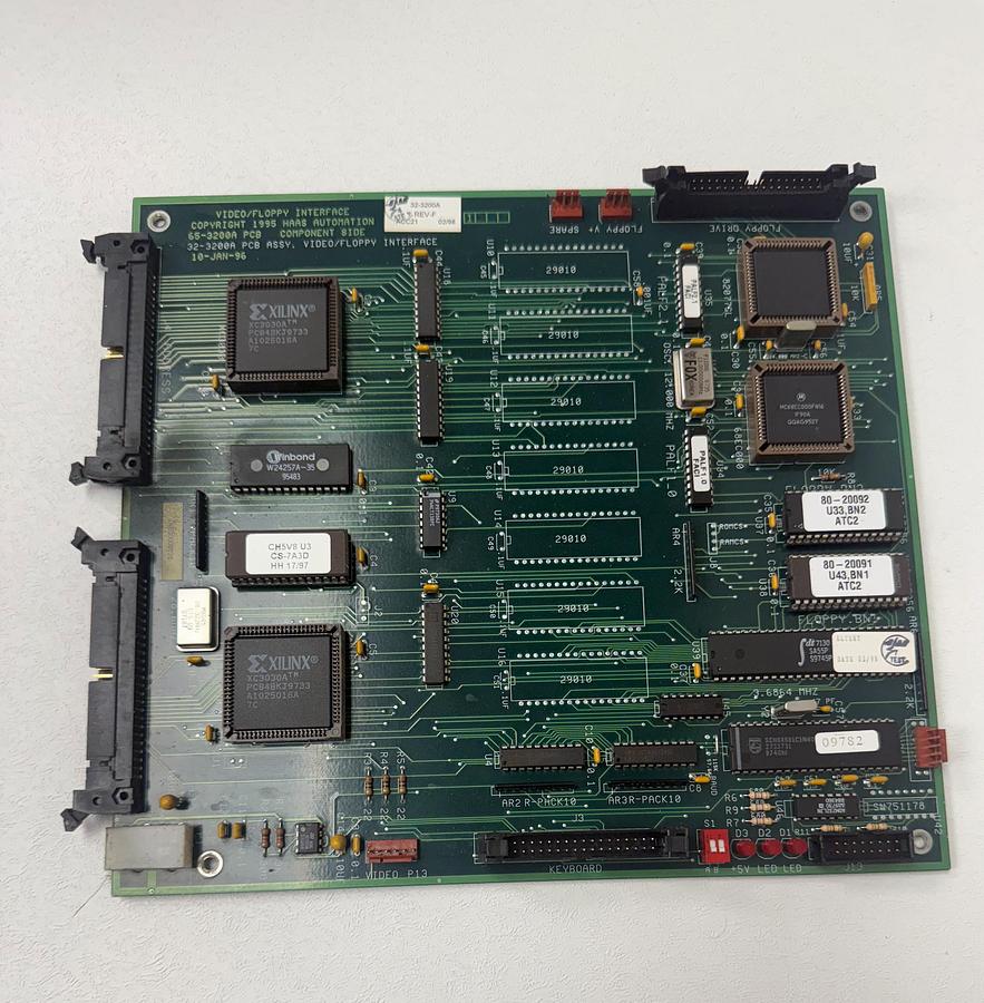 Used HAAS Video/Floppy Interface 65-3200A PCB 32-3200A REV-F GHC-29