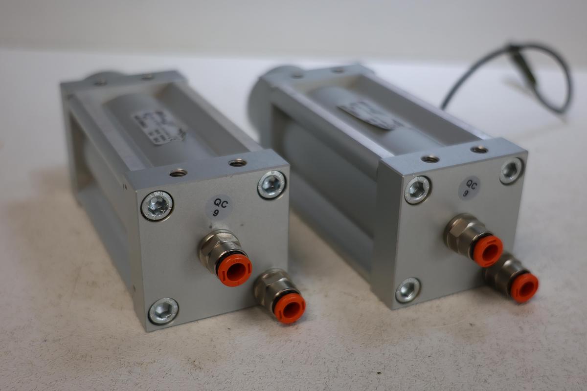 Used Lot 2 Alfa Meccanica Compact Pneumatic Cylinders 40mm Bore 45mm Stroke CMPC Type GHA-186