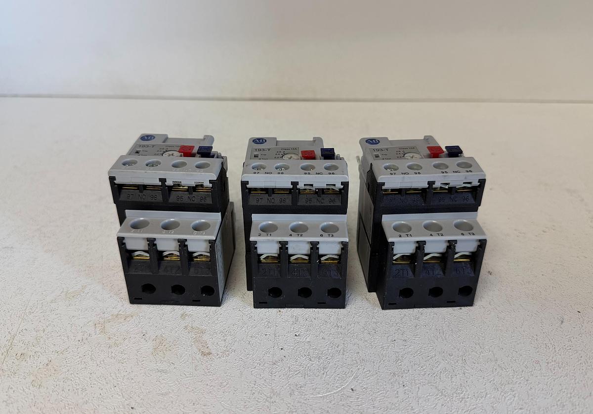 Used (Lot of 3) Allen-Bradley 193-T1AB25 Overload Relay 1.8–2.5A Ser A GHA-184 
