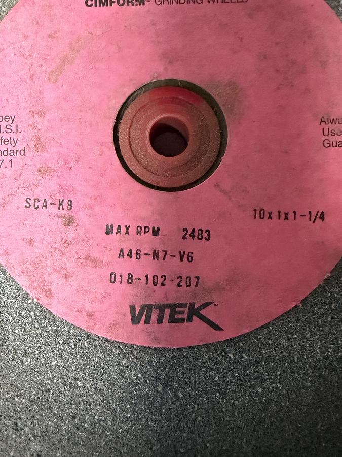 Cincinnati Milacron Cimform Grinding Wheel 10 x 1 x 1-1/14 GHC-43